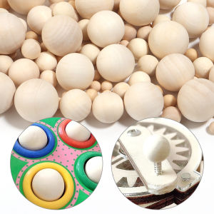 10-200Pcs 6-25mm Wood Balls Natural Unfinished Wooden Beads No Hole Round Wood Loose Beads Bulk for DIY Arts Craft Supplies