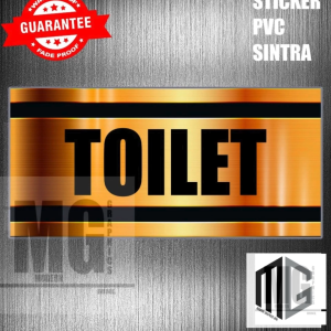 Modern Gold Toilet Sign Men & Women Door Sign for Hotel Office Home Restaurant Waterproof