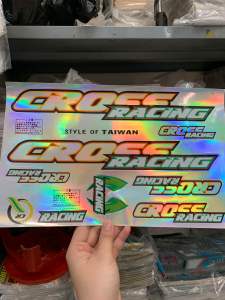 Bộ tem dán xe đạp CROSS RACING chữ màu bạc hàng nhập Thái Lan chất lượng cao dành trang trí riêng cho dòng xe này tem màu sắc cực đẹp và bền giá bán cực tốt bán lẻ như bán sỉ