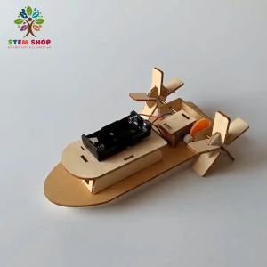 Mô hình STEM. Đồ chơi lắp ráp gỗ DIY Tàu điện điều khiển từ xa chạy pin AA. Đồ chơi giáo dục phát triển tư duy cho bé. STEM3G
