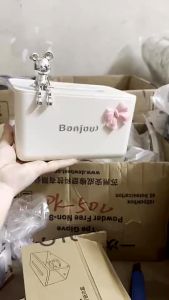 Hộp đựng giấy ăn để bàn Hộp đựng khăn giấy đa năng để bàn gấu Bonjouj