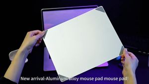 Mouse Pad Aluminium Alloy TD4401 TRIPLEDI Desk Mat Kecil 20 x 17 Anti Slip Waterproof Premium Mousepad Gaming Mini Tatakan Besar 30x24x2 cm Alas Polos