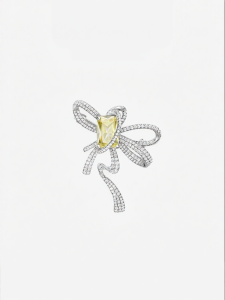 HEFANG Jewelry | Sparkling Sash Brooch Simple Design Accessories