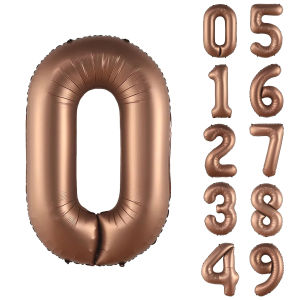 44-inch aluminum foil brown number balloon helium number balloon 0-9 wedding party decoration supplies happy baby holidays