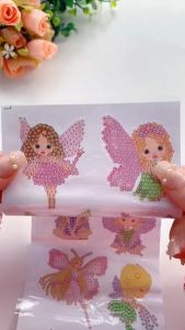 Cutie Pop Sticker DIY Diamond Painting Stiker Art Lukis Diamond Drill Round Kado Anak