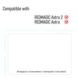 For RedMagic Astra 2 Tempered Glass Screen Protector On RedMagic Astra 2.5D HD Film 9H Scratch Proof Oil-Coating 2-Pieces