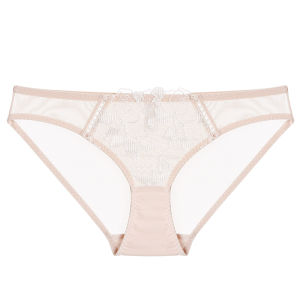 กางเกงชั้นในลูกไม้บางเอวต่ำสไตล์ฝรั่งเศสสำหรับผู้หญิงในฤดูใบไม้ผลิและฤดูใบไม้ร่วง กางเกงชั้นในลูกไม้เนื้อบางเนื้อเย็นไร้รอยตะเข็บ