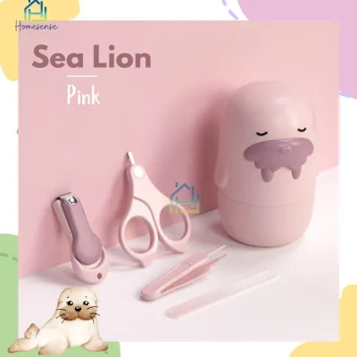 4 in 1 Baby Manicure Kit Cute Nail Clipper Cutter Scissors File Tweezers Infant Children Newborn | Pengetip Kuku Bayi