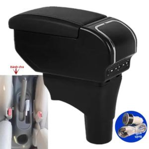 Hộp Để Tay Nissan March Micra K13 MK4 IV Bằng Da/nhựa ABS Hộp Đựng Đồ Xe Hơi Dành Cho Nissan Sunny 2010-2022 Phụ Kiện Độ Xe