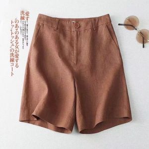 Big Sale Leak-Picking Export Big Brand Broken Size Womens Clothing Small Linen Shorts Casual Cotton and Linen Wide Leg Middle Pants Hot Pants Summer