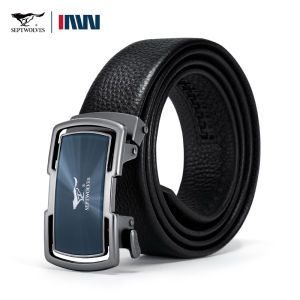 SEPTWOLVES Premium Genuine Leather Cowhide Belt Man Luxury Automatic Buckle Mens Belt For Work Business Daily Commute Gift For Husband Father