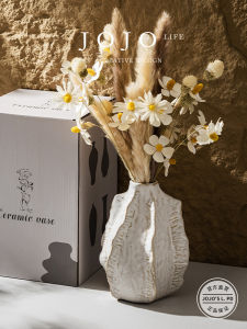 Nordic Style White Ceramic Flower Vase Decorative Ornaments JOJOS L. PD.Four Simple Design Home Decoration Accessories