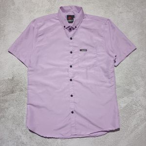 KEMEJA POLOS BIRU DENIM LENGAN PENDEK KATUN SANTAI SLIMFIT BAJU KEMEJA POLOS CASUAL FORMAL KANTOR