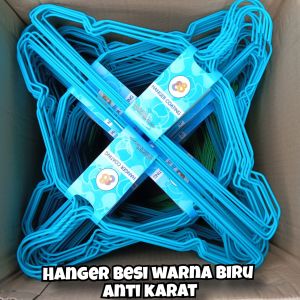 saebah jual hanger kawat warna 1 pak isi 10 pcs hanger jemuran baju