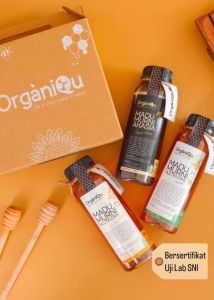 paket hampers 335gr free madu ukuran 170gr murni OrganiQu Madu Asli sehat untuk keluarga