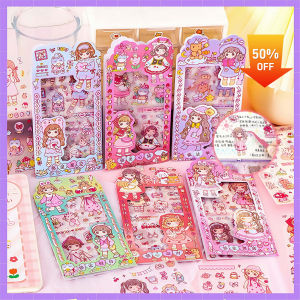 LVYIMAO 🌈⭐Buy one take one [4 แผ่น / ถุง] สติกเกอร์การ์ตูนสำหรับเด็กผู้หญิง สติกเกอร์การ์ตูนนักเรียนซานริโอ สติกเกอร์ตกแต่ง DIY สติกเกอร์กันน้ำคุณภาพดี สติกเกอร์กระเป๋า