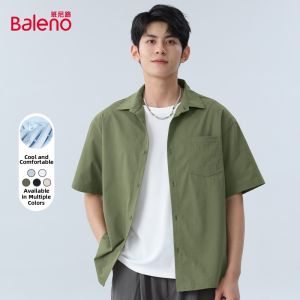 BALENO | Easy Care Collar Drop Shoulder Short Sleeve Business Casual Shirt