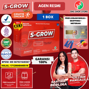 Peninggi Badan S GROW Susu Suplemen Herbal Vitamin Penambah Tinggi Badan Remaja Dewasa Paket A3