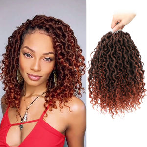 other | Goddess Locs Crochet Hair 10-22 Inch Faux Locs Crochet Hair Black Women PreLooped Boho Locs Synthetic River Locs with Curly Ends