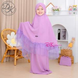 Mukena Anak 3 in 1 MAHREEN bahan Crinckle Airflow 3-8thn