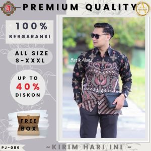 Kemeja Batik Pria Lengan Panjang Batik Pria Baju Batik Pria Baju Batik Pria Lengan Panjang Batik Pria Premium Batik Pria Moderen Kemeja Batik 2022 Kemeja Batik Moderen Baju Batik Moderen Batik Aluna PJ-086