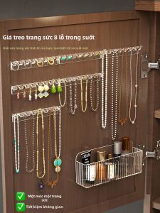 AOQILA | Jewelry Organizer Storage Hanging Rack Transparent Tangle-free Earring Necklace Bracelet Ring Display
