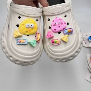 10Pcs/Set Crocs Charms Shoes Accessories Cute Cartoon DIY Cake Snack Decorative Clogs Buckle for Crocs