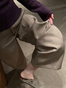 Retro Style Loose Fit Wide Leg Trousers