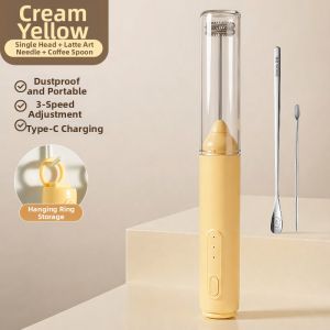 Suncha | Electric Handheld Coffee Milk Frother with Dust Cover