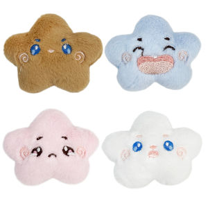 Small Sound Producing Plush Toy for Dogs Teddy Bichon French Bulldog Teeth Grinding Bone Shaped Pet Plaything Dog Chew Toy