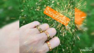 แหวนหัวนะโม เครื่องประดับมงคล ฟรีไซส์ 3 รุ่น 3 สี
