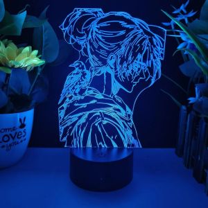 Attack on Titan Anime Surroundings Levi Night Light Soldier Long Model Case Display Item Night Lamp Collectible Toy Model