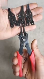 SENDA 4 in 1 Snap Ring Pliers Set Circlip Clamp Internal External High Carbon Steel Clamp Heads