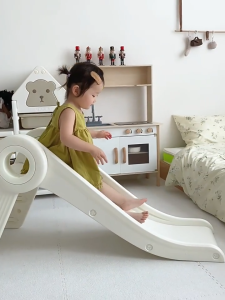 Cầu trượt đa năng xếp gọn cho bé nhựa nguyên sinh cao cấp hiệu Babyviva máng trượt dài 91cm
