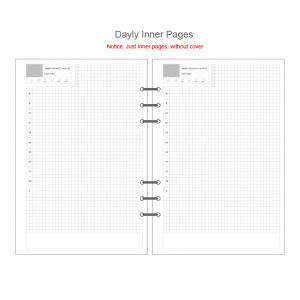 A5 A6A7 45 Sheets Loose Leaf Notebook Refill Spiral Binder Inner Page Weekly Monthly To Do Line Dot Grid Inside Paper Stationery