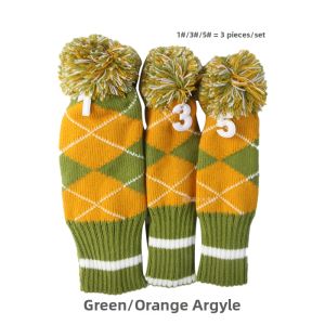 GOG | New Woolen Headcover Golf Club Protective Cover 1/3/5