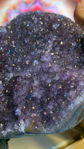 Hoa đá Thạch Anh tím Amethyst  AAA tự nhiên Braxin Uruguaytán sắc đặc biệt năng lượng vũ trụ 904