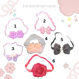 [PAKET HEMAT] [PAKET BUNDLING]MURAH Bandana Bayi Perempuan Premium / Headband / Karet Rambut / Bando Bayi/Baby Headband/ Headwrap/Bandana PHT30