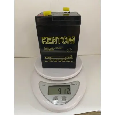 Bình ắc quy 6V 5Ah cho thay cho xe điện trẻ em/ đèn sạc/ quạt sạc - KENTOM
