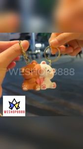 WESHOP8888 Cartoon Pendant Bear Keychain | Charming Pendant Bear Couple Keychain | Cute Bear Keychains Pair And Cute Keychain