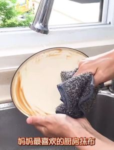 มาใหม่ ผ้าอเนกประสงค์ ผ้าเช้ดจาน ผ้าเช็ดโต๊ะ ผ้าเช็ดมือ ผ้าเช็ดอเนกประสงค์ ซับน้ำได้ดี สีเทา