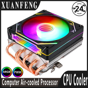XUANFENG PC Horizontal Radiator 6 Heat Pipe Air-cooled CPU 120mm Fan ARGB Compatible LGA1200 115x 1700 2011 2066 x79 x99 AMD AM3