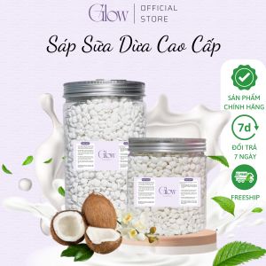 Sáp Wax Lông Nóng Sữa Dừa Cao Cấp Túi 100gr Glow waxing Siêu Bám Lông Chuyên Dùng Cho Da Nhạy Cảm Tặng Que Wax Lông CHE TÊN SẢN PHẨM