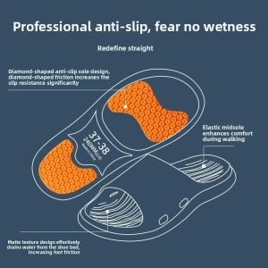 MONLEYTA | Anti-Slip Bath Slippers For Elderly Men And Women Summer Indoor Home Use Odor Resistant Bathroom Shower Slippers PVC Material