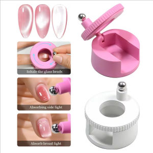Rotating Glass Bead Cat Eye Nail Magnet Wide Light Glass Bead Effect Automatic Nail Art Magnet Beginner-friendly