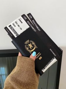 Túi Đựng Hộ Chiếu Bằng Da Bò Lớp Trên Cùng Túi Đựng Vé Máy Bay Túi Đựng Điện Thoại Di Động Túi Đeo Cổ Túi Đựng Đồ Dùng Du Lịch Mới