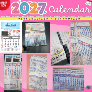 2027 CALENDAR (Personalized / Customized Wall Calendar) for Souvenirs & Giveaways | RABAH UP STORE
