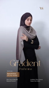 Valenshaqueen Hijab Pashmina GRADIENT Jilbab Motif Gradasi Bahan Ceruti Babydol Premium Terbaru 2025