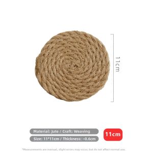 YUANSHANZHU | Natural Jute Insulated Heatproof Tablemat