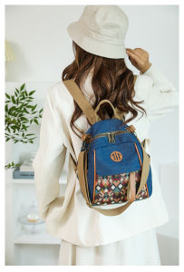TANFAN | Vintage Embroidered Denim Multi-use Travel Backpack